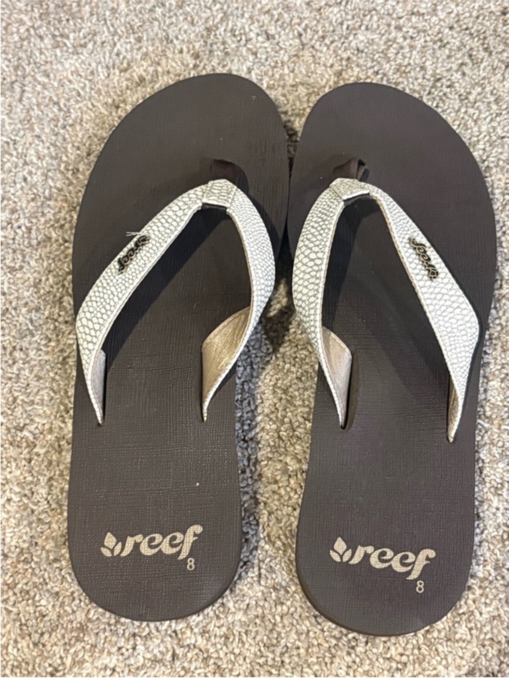 Reef Women's Sparkle Flip Flop Sandals 8 - Picture 2 of 2